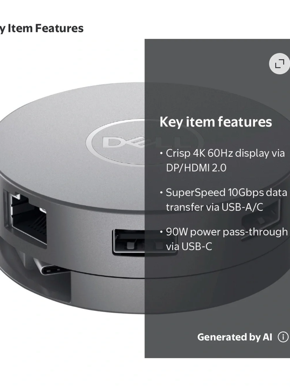 Dell 7-in-1 USB-C Multiport Adapter - DA310